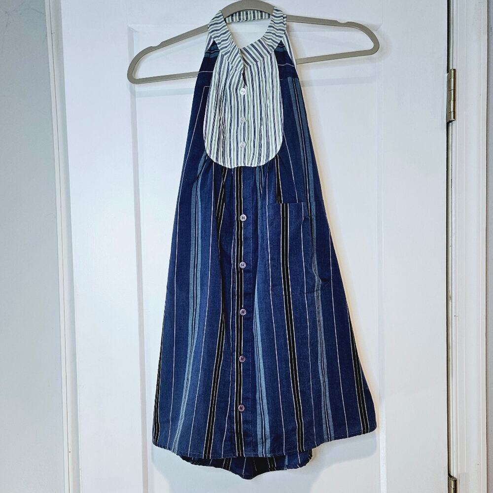 Vintage Fresh Karma Halter Striped Tunic Top